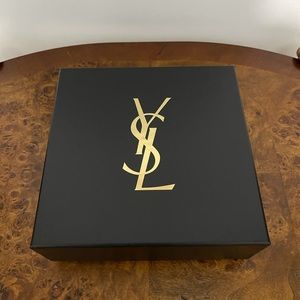 Yves Saint Laurent Black and Gold Iconic Logo Box